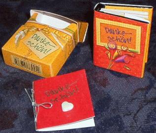 Geschenkbox mit Karte und Buch -Danke schön-